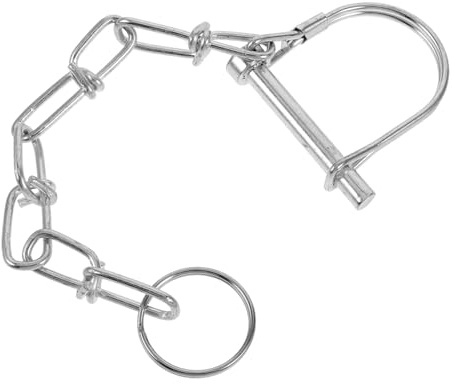 TIDTALEO Heavy Duty Galvanized Trailer Hitch Pin with Chain 6mm Safety Coupler Locking Pin for Towing Trailer Ball Cover