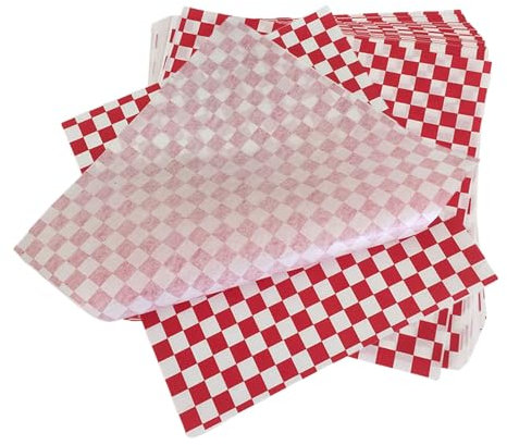 HUANGING Lot de 100 doublures en papier sulfurisé de qualité alimentaire imperméable pour panier de cuisson professionnel pour festivals barbecues