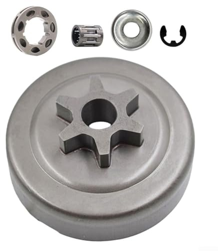 CS-352 Clutch Drum Assembly Kit for Echo Chainsaw 305S 340S 7T Clutch Sprocket Rim Bearing E-Clip Washer Replacement Set