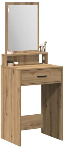 vidaXL Schminktisch Artisan-Eiche 50 x 41 x 140 cm Holzwerkstoff | Stylishes Kunsthandwerk-Design, das dein Schlafzimmer aufpeppt, Genug Platz in den Schubladen für all deine Pflegeprodukte,