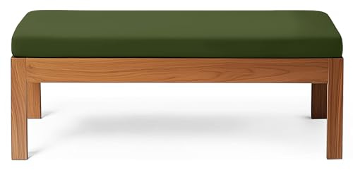 RZYW Cuscino Panca Esterno Impermeabile, Cuscino per Panca da Interno Cuscino Seduta Panca con Fondo Antiscivolo, Cuscini per Sedie da Giardino Panche Altalena Patio,Army Green,160x40x5cm