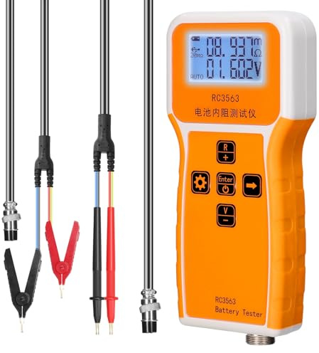 Handgehaltener Batterie-Innenwiderstandsspannungstester, RC3563 200Ω 100V, Batterietester mit 3-stelliger Anzeige, hochpräziser echter Vierleiter-AC-Lithium-Blei-Säure-Lithium-Batterietester