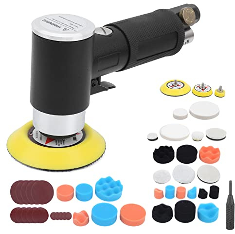 Spacnana Sand Polishing Machine with Pneumatic Cars - 48PCs Eccentric Black Washing Machine (#3)
