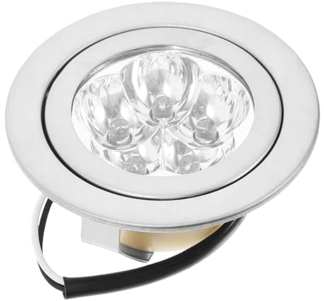 SOPOTUTU Bombilla LED 12v Redonda para Campana Extractora, 1.5w | Plata, Vidrio y Abs, Instalación Sencilla, Uso en Cocina Residencial y Zona de Cocción