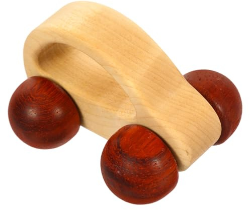 Uonlytech Macchinina di Legno per Ragazzo Ragazza Ragazza Giocattolo da Afferrare e Esercizio Design Carino Rotola Sul Pavimento Sviluppa Capacità Motorie Fini e Flessibilità delle Dita