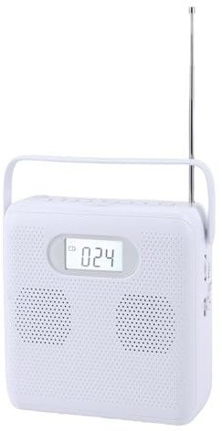 Tonysa Lettore CD Portatile con Bluetooth e Radio FM, Altoparlanti Stereo Integrati |Boombox Wireless per Casa, Auto, Esterno |USB e Alimentato a Batteria