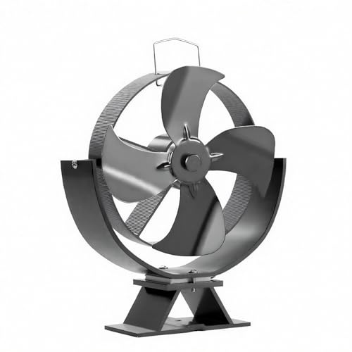 Guangcailun Ventilatore per camino a trasmissione termica per stufa a legna, facile da usare, durevole e portatile, adatto per stufe e forni legna, XZ134 4 ante