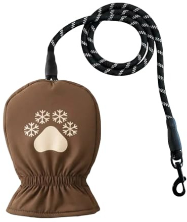 Winter-Hundeleine Mit Handschuh – Wasserdichter Handwärmer, Winddichte Welpen-Gassi-Traktion, Dicker, Isolierter Fäustling Für Kaltes Wetter, Robustes Sicherheitstrainingsgerät – Für Tierbesitzer, Die