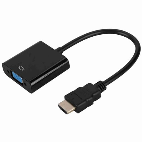 KIMISS Cable Adaptador Convertidor de Vídeo Macho a VGA Hembra 720p/1080p para Monitores y proyectores: Conecte Ordenadores Portátiles y PC a Pantallas VGA