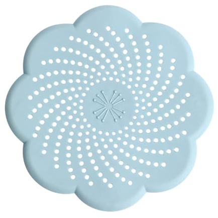 ZAKTUS 2 Pezzi Filtro di Scarico in Silicone Riutilizzabile per Capelli per Cucina, Doccia, Vasca da Bagno e Lavandino (Diametro 5–15 cm) (2 Blu)