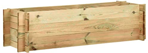 KKHOMEI Cama para huerto de madera, grande elevada para exteriores, jardinera elevada rectangular, huerto elevado para exteriores, para plantas, flores y verduras, 120 cm