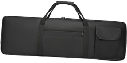 BEALIFE Gepolsterte Keyboardtasche für 61 Tasten, leichtes und schützendes Design für umfassenden Schutz auf Reisen, ideal als E Piano Rucksack, Schwarz, S