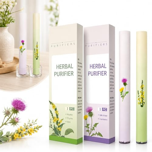 2 Pack Herbal Aroma Inhaler Pen - Botanical Diffuser Stick with Plant-Based Blend, Portable Aromatherapy Inhaler, Fresh Fragrance Experience, Compact Design for Home Office Travel (Green & Purple)