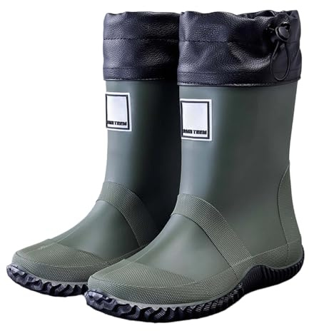 Generisch Bottes en caoutchouc antidérapantes pour femme, pieds nus, imperméables, bottes de pluie, bottes de jardin, bottes en caoutchouc