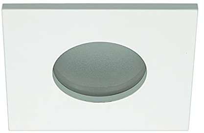 Jiso 104 - Empotrable Fijo Cuadrado Estanco Para Lámpara 50 mm Max 50W IP54 Niquel (Corte Agujero 72mm)