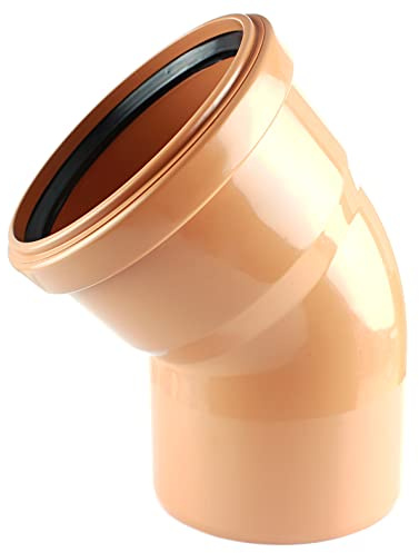 MKK - 19579-001 - KG Bogen 45° PP DN 110-200 Formteil Winkelstück Abwasserrohr orange DN 110