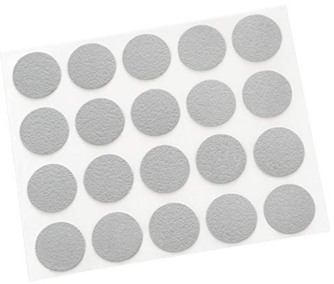 Adsamm® / 20 x Abdeckkappen/Hellgrau/Ø 13 mm/rund / 0,45 mm dünne Selbstklebende Möbelpflaster