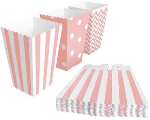 BangShou 60 Stück Popcorn-Boxen, Mini-Papier-Süßigkeitenbehälter für Filmabende, Karneval, Partys