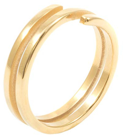 Happiness Boutique Damas Anillo de Espiral en Color Oro | Anillo Delicado Minimalista Joyería de Acero Inoxidable