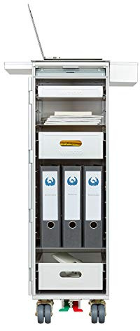 VanDeBord Ausstattungspaket für Flugzeugtrolleys und Airline Trolleys, Büro & Homeoffice inkl. Sideboxen, Atlas-Norm