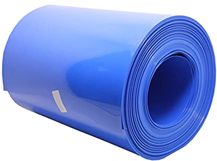 AIMIMI Guaina termorestringente in PVC Piatto Guaina Isolante Elettrico Avvolgere la Batteria Cavo Manica per Batteria 18650 (Blu) Lunghezza 1 m, Larghezza di appiattimento,400mm