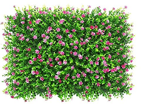 ZQLALA Paneles artificiales para setos de hiedra artificial, 23.6 pulgadas, 15.6 pulgadas, valla de césped artificial, valla de privacidad para plantas, telón de fondo de pared para el hogar,