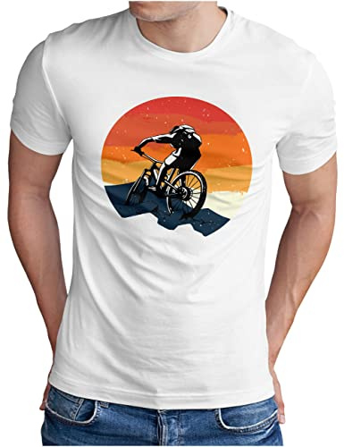 OM3® Downhill Mountainbike T-shirt | Herr | Cykel MTB Cykel Cykel Cykel | S – 5XL, Vit, S