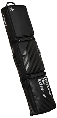 RETENA Snowboardtasche Mit Rollen, wasserdichte TPU Single/Double-Board Roller Skitasche, Reisetasche Für Snowboard Und Snowboardschuhe, Für Wintersport Air Travel (Color : Black, Size : 148cm)