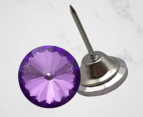 Nähknöpfe Polsterdekoration Nägel Sofanägel DIY Handwerk, 20 Stück Kristallknopf 20 mm Diamant Kristall Polsternägel Reißnägel Sofa Kopfteil Nähknöpfe Wanddekoration (Farbe: J, Größe: 30 mm 20 Stück)