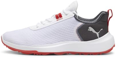 Puma Fusion Crush Sport, Zapatos de Golf Hombre, White Dark Coal, 44 EU