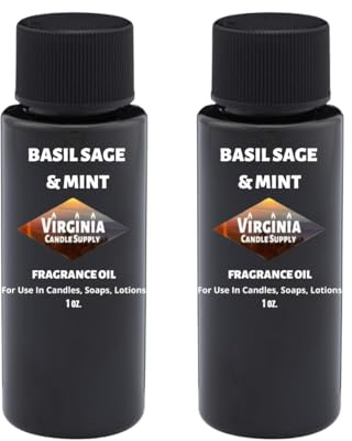 Basil Sage & Mint Type Fragrance Oil (Our Version of The Brand Name) (2 oz Bottle) for Candle Making, Soap Making, Tart Making, Room Sprays, Lotions, Car Fresheners, Slime, Bath Bombs, Warmers