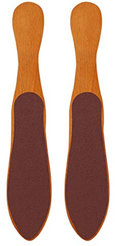 FRCOLOR Holz Pediküre Werkzeug 2 Stück Flaschenförmige Doppelseitige Fußbürste Zur Hornhautentfernung Für Damen Fußpflege Zuhause