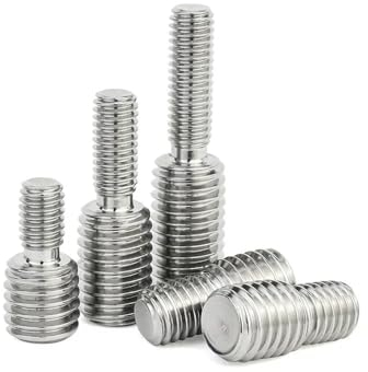 Bolzenschraube mit Doppelgewinde 1/2/5/10 Stück 304 Edelstahl-Gewindeadapter Stecker auf Stecker Doppelkopf-Übertragungsschraube Reduzierschraube M3 M4 M5 M6 M8 M10 M12 M14 M16 M20 Vollgewinde (Größe: