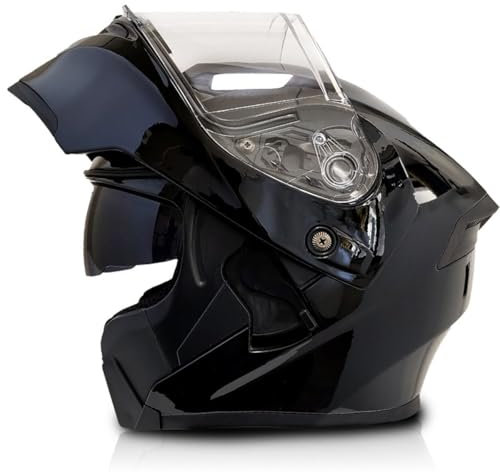 Motorradhelm Klapphelm Motorrad Integralhelm Für Damen Herren Mit Doppelvisier Modularer Motocross Helm Sturzhelm DOT/ECE Zertifiziert Flip Vollvisierhelm Für Erwachsene 6,XXL:63-64CM