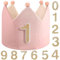Gorro de cumpleaños, corona de cumpleaños con números del 0 al 9, gorro de cumpleaños reversible, gorros de fiesta infantiles ajustables, corona de bebé para fiesta de cumpleaños (rosa)