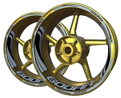JAYWIS Moto Llantas Pegatinas Adhesivo para Rueda De Motocicleta, Cinta Adhesiva para Llanta, Accesorios Impermeables para H&Onda CBR600RR CBR 600RR Ruedas Calcomanías(Color 1)