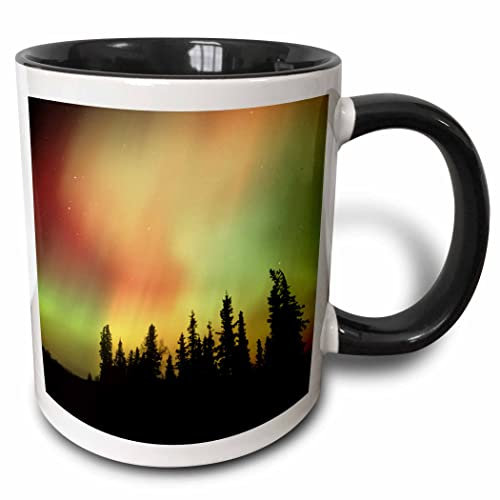 Stoneware Coffee Mug Aurora Borealis, Northern Light, Alaska White Mug with Handle Durable Jumbo Mug Funny Ceramics Coffee Cup for Beer Kitchen 330Ml