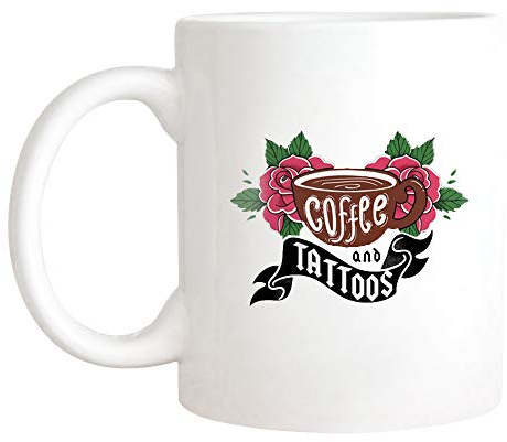 Tasse Und Tattoos Tattoo Shop Tattoo Shop Kaffeebecher Unisex Weihnachtstasse Lustig Kaffeetasse Für Geschenk Familie Arbeit 330ML