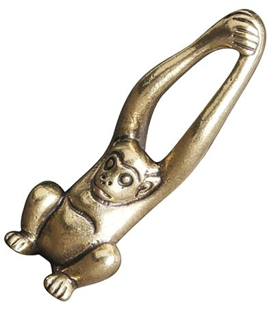 MAGICLULU Gibbon Statue Messing Miniatur Langarm AFFE Figur Dekor Vintage Haus Büro Ornamente