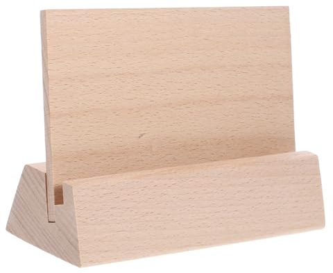 Hemobllo Holzsockel Für Kartendisplay Postkartenkartenhalter Spielkartenständer Tischkartenhalter Hölzerne Kartenhalter Hölzerne Tischnummernhalter Einzelhandelsdisplayständer Für Kalender