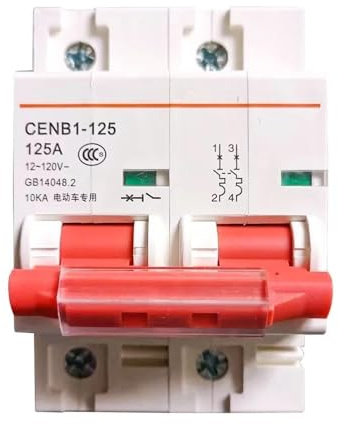 Interruttore automatico 2P 120V DC batteria Auto Protector Mini Circuit Break 125A 100A 80A 63A termico magnetico sgancio B curva(100A)