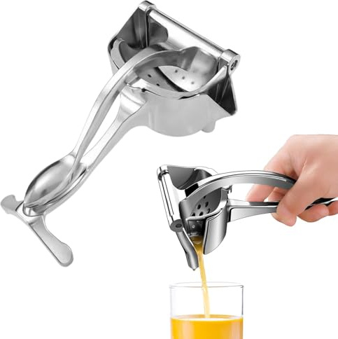 Fruit Manual Juicer Aluminum Hand Press Juicer Multifunctional Kitchen Tool, Lemon Squeezer, Heavy Duty Hand Juicers for Pressing Lemons, Oranges, Pomegranates, Easy to Clean