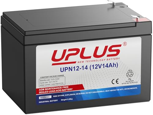 UPLUS UPN12-14 12V 14Ah AGM Batterie, F2 Flachstecker, wartungsfrei