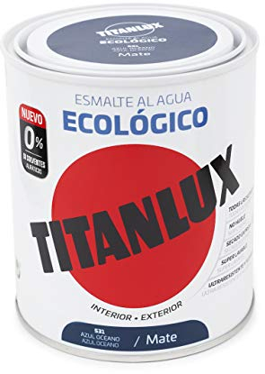 Titanlux Esmalte Ecológico Acrílico Mate 750 ml (Azul Océano 0531)