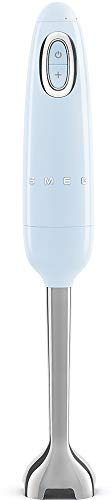 SMEG Handheld Immersion Blender 5 Speeds with Turbo Boost Stainless Steel Blades Nonslip Ergonomic Handle HBF11PBUS Pastel Blule