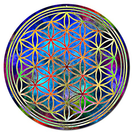 Sonnenfänger  Blume des Lebens  Nr 16. ø 40cm | Lebensblume Schutz Ornament Fensterbild | Geschenk Idee Weihnachten Geburtstag | Meditations Esoterik Yoga spirituelle Deko zum aufhängen