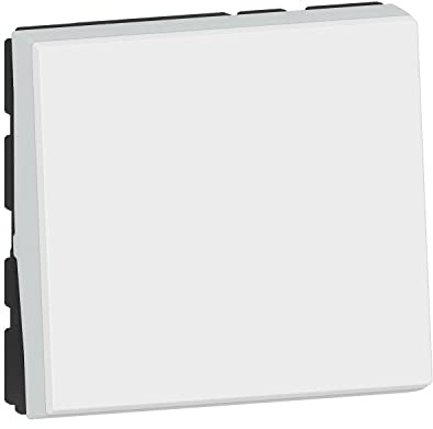 Legrand - Poussoir lumineux avec voyant Mosaic Easy-Led 6A 2 modules - blanc