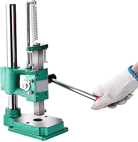 Perforatrice en Cuir Presse Manuelle Poinçons à Levier, Perforateur de Trous en Cuir Machine à Gaufrer en Cuir Multifonction pour Sertir ou Couper Bois