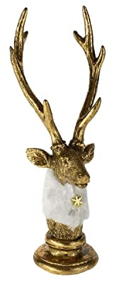 Werner Voss GmbH hjortbyst – guld/vit – polyresin – höjd 25 cm