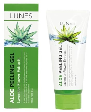 LUNES Aloe Peeling Gel! A Mild Peel Solution & Deep Cleansing 180 ml/ 6.08 fl. Oz. Korean Products
